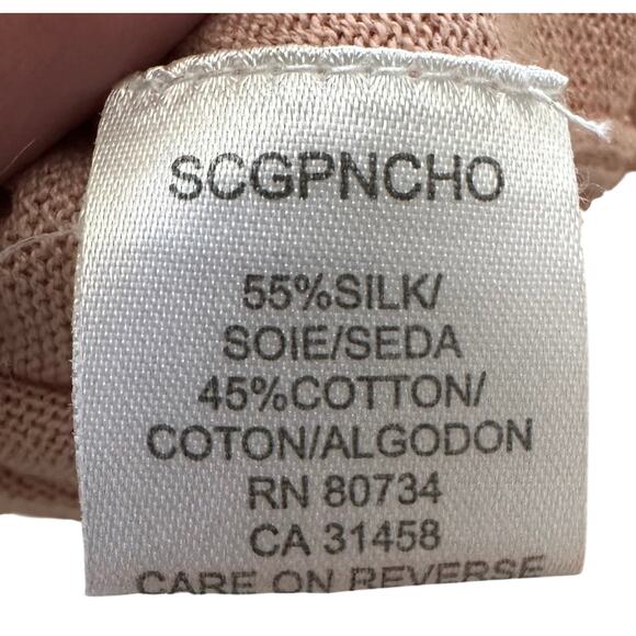 BCBG MaxAzria - Silk Baby Pink Ruffle Poncho - OS - Picture 6 of 7